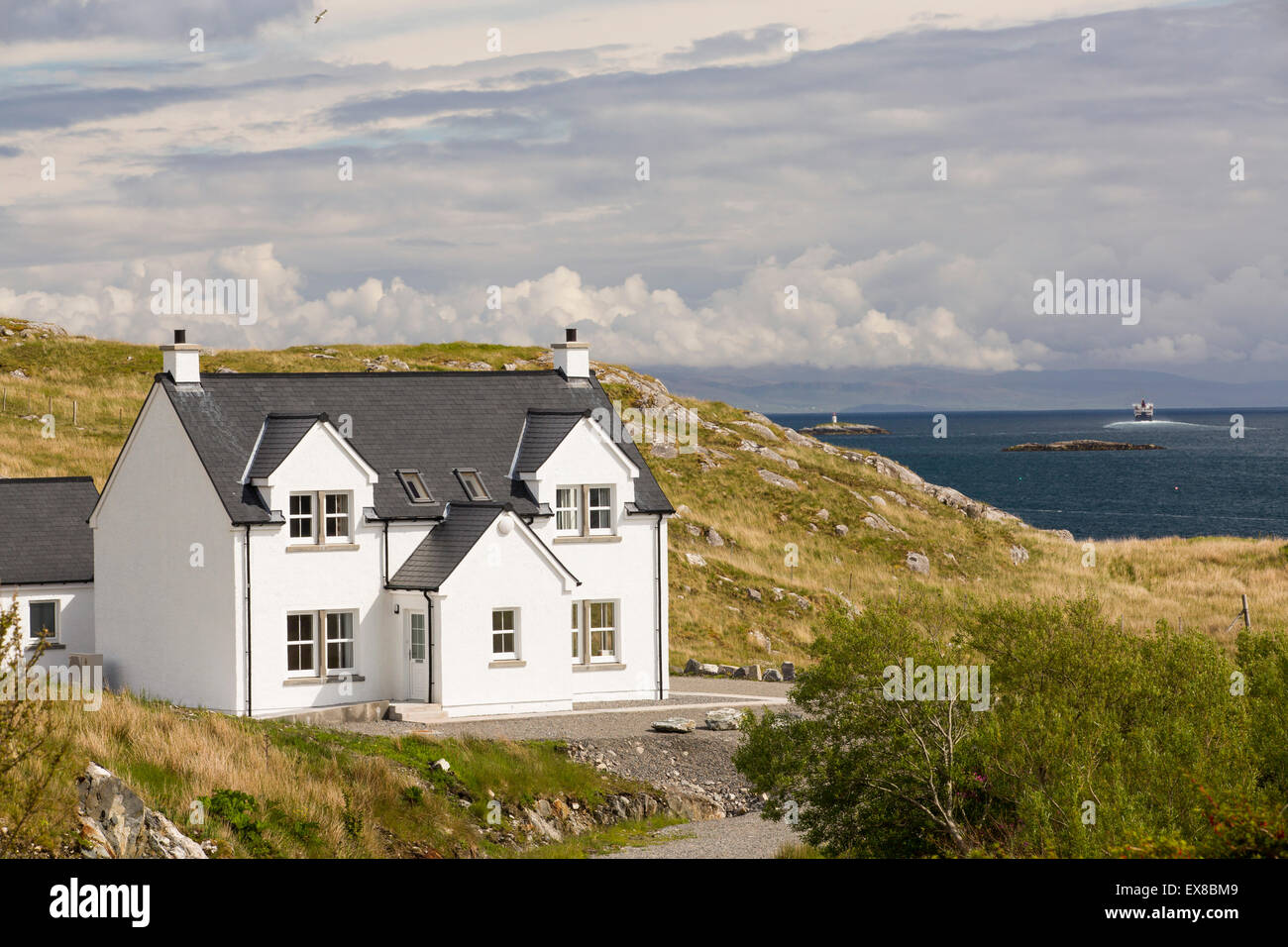 A modern house in Tarbert on the Isle of Harris, Outer Hebrides