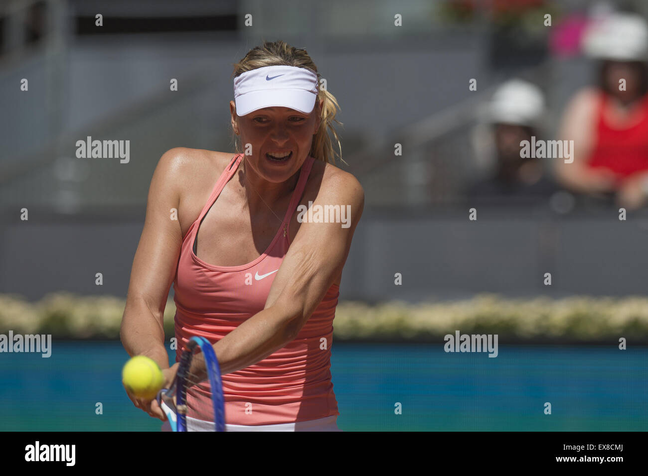 Maria Sharapova in action during her semi final match against Svetlana