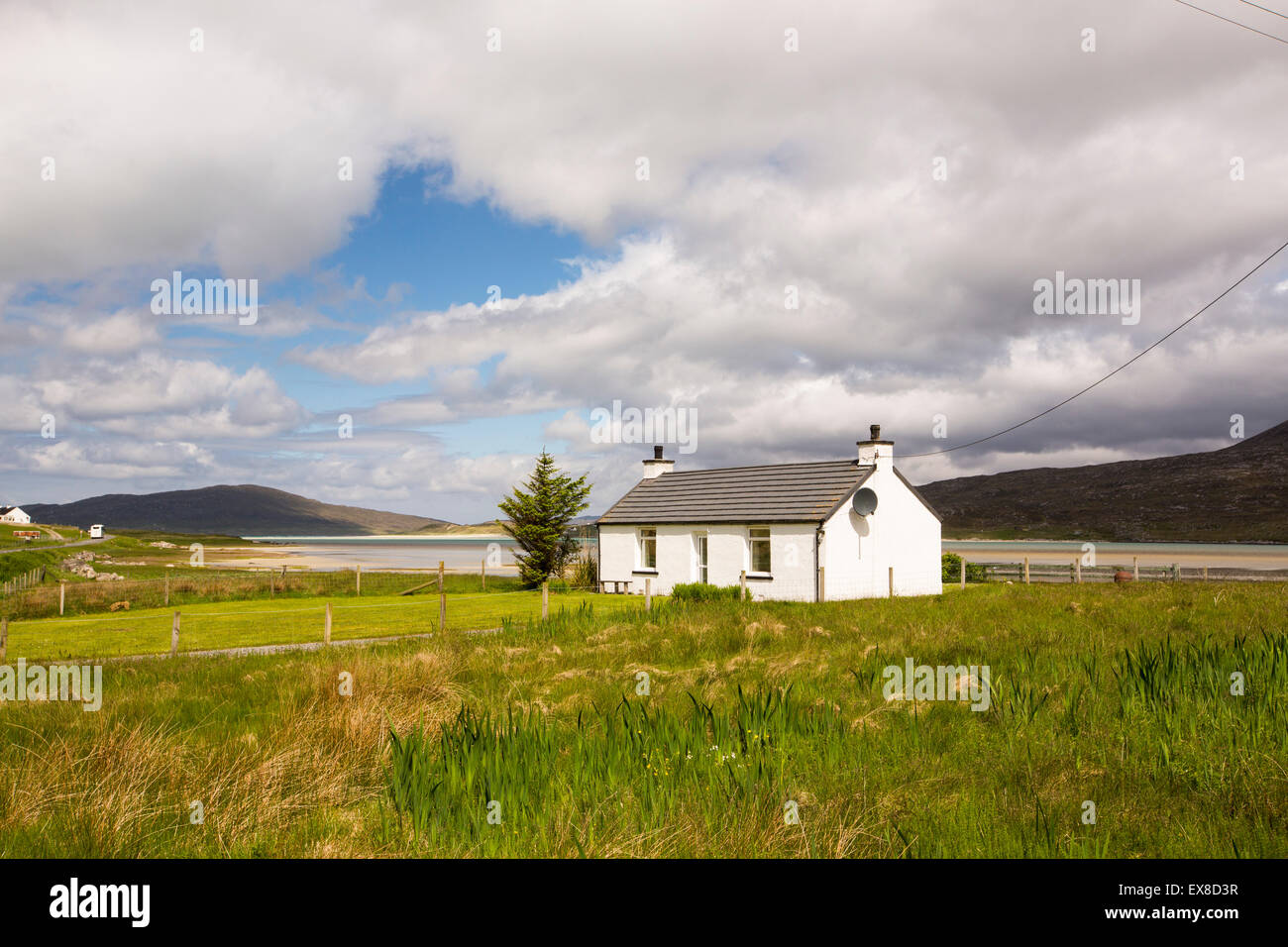 A house overlooking Luskentyre on the Isle of Harris, Outer Hebrides