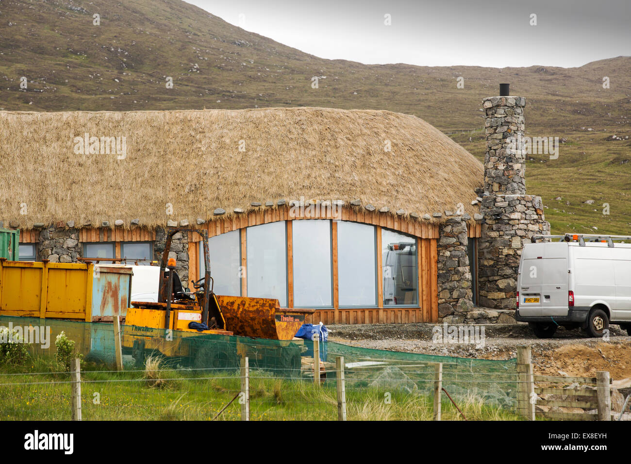 A modern thatched house in Scarista on the Isle of Harris, Outer