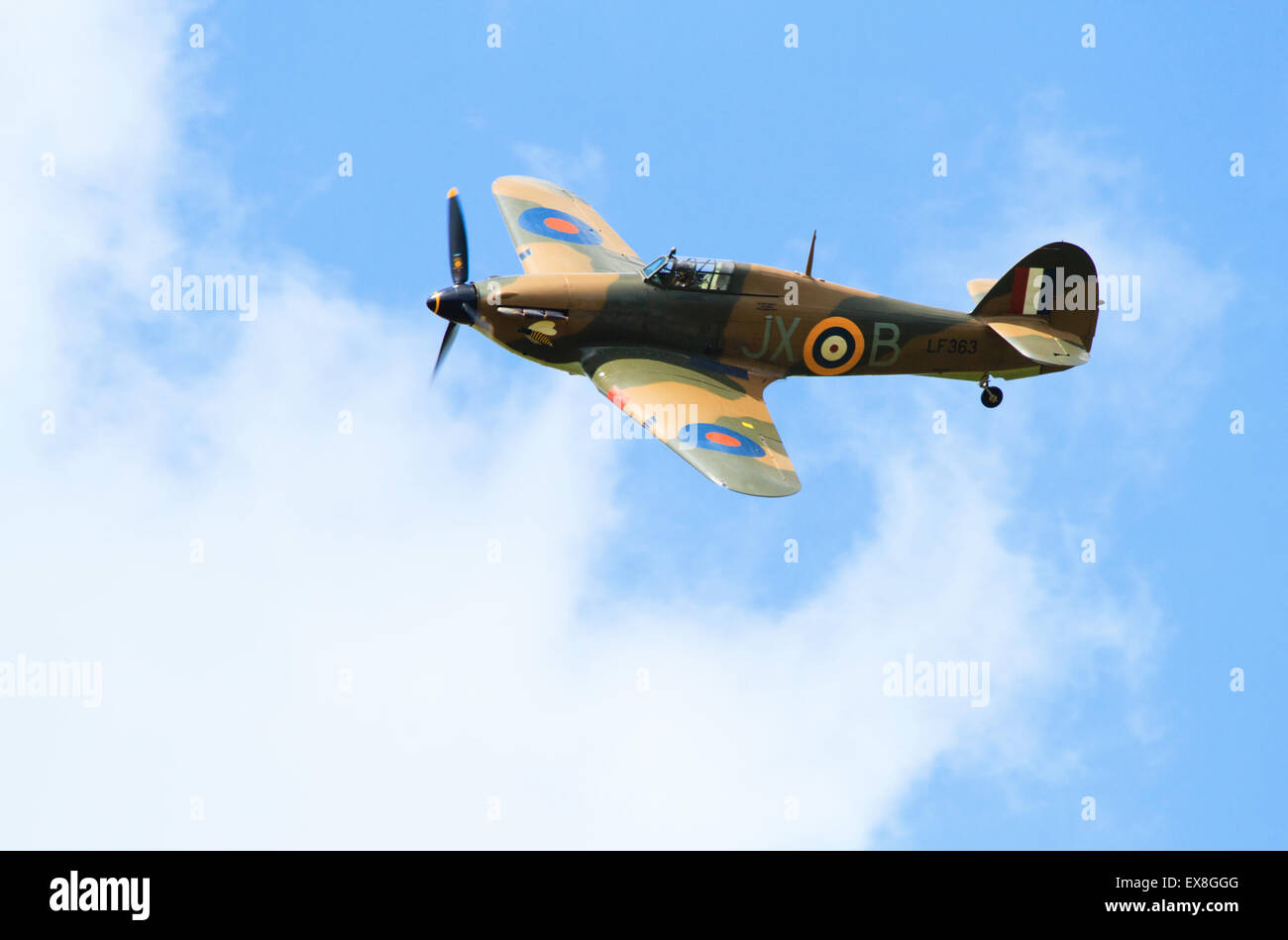 Mk2c Hawker Hurricane fighter of the Battle of Britain Memorial Flight. July 2015 Stock Photo