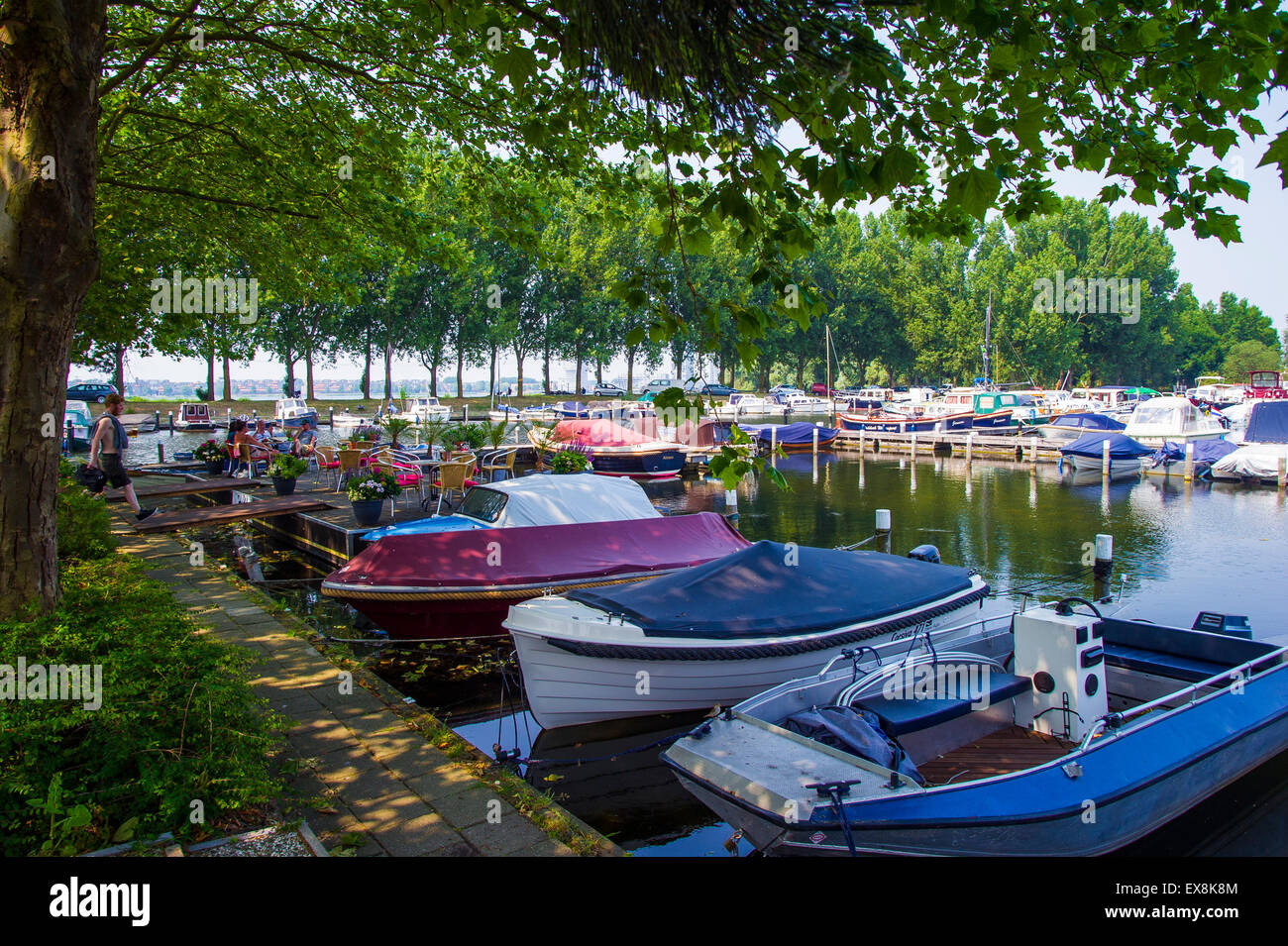 Yachts at the watersport club Haddock in Almere Stock Photo