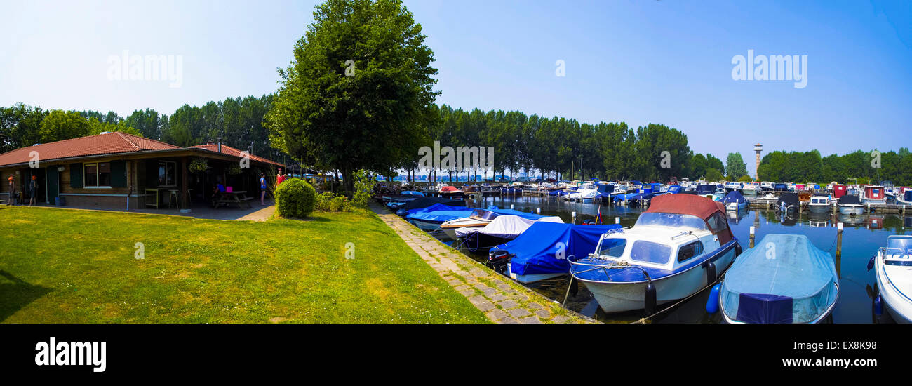 Yachts at the Watersport Club Haddock in Almere Stock Photo