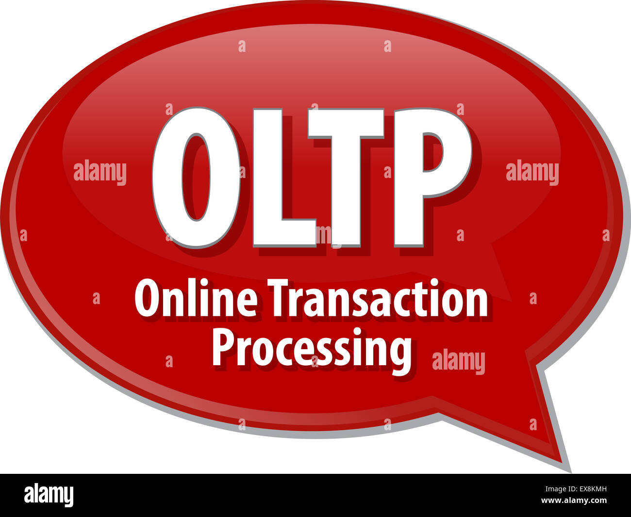 Speech bubble illustration of information technology acronym abbreviation  term definition OLTP Stock Photo - Alamy