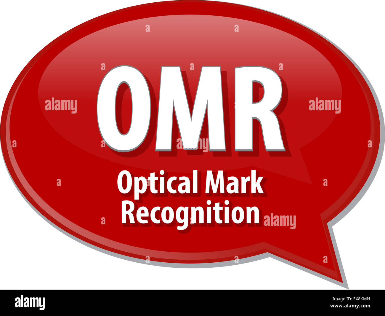 Speech bubble illustration of information technology acronym