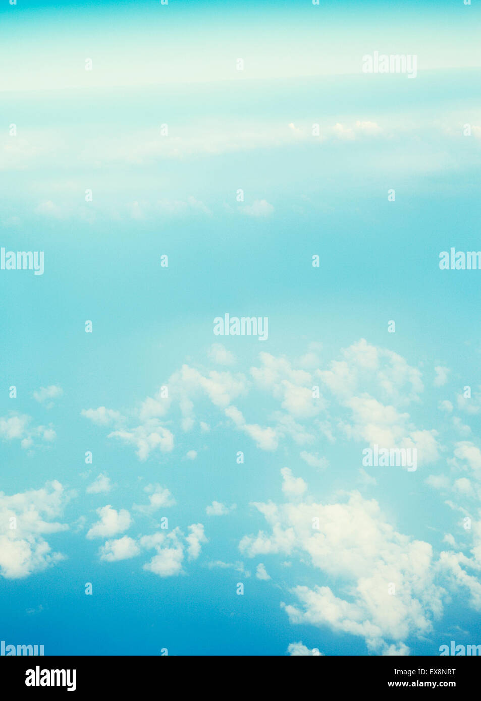 Airplane blue sky clouds hi-res stock photography and images - Alamy