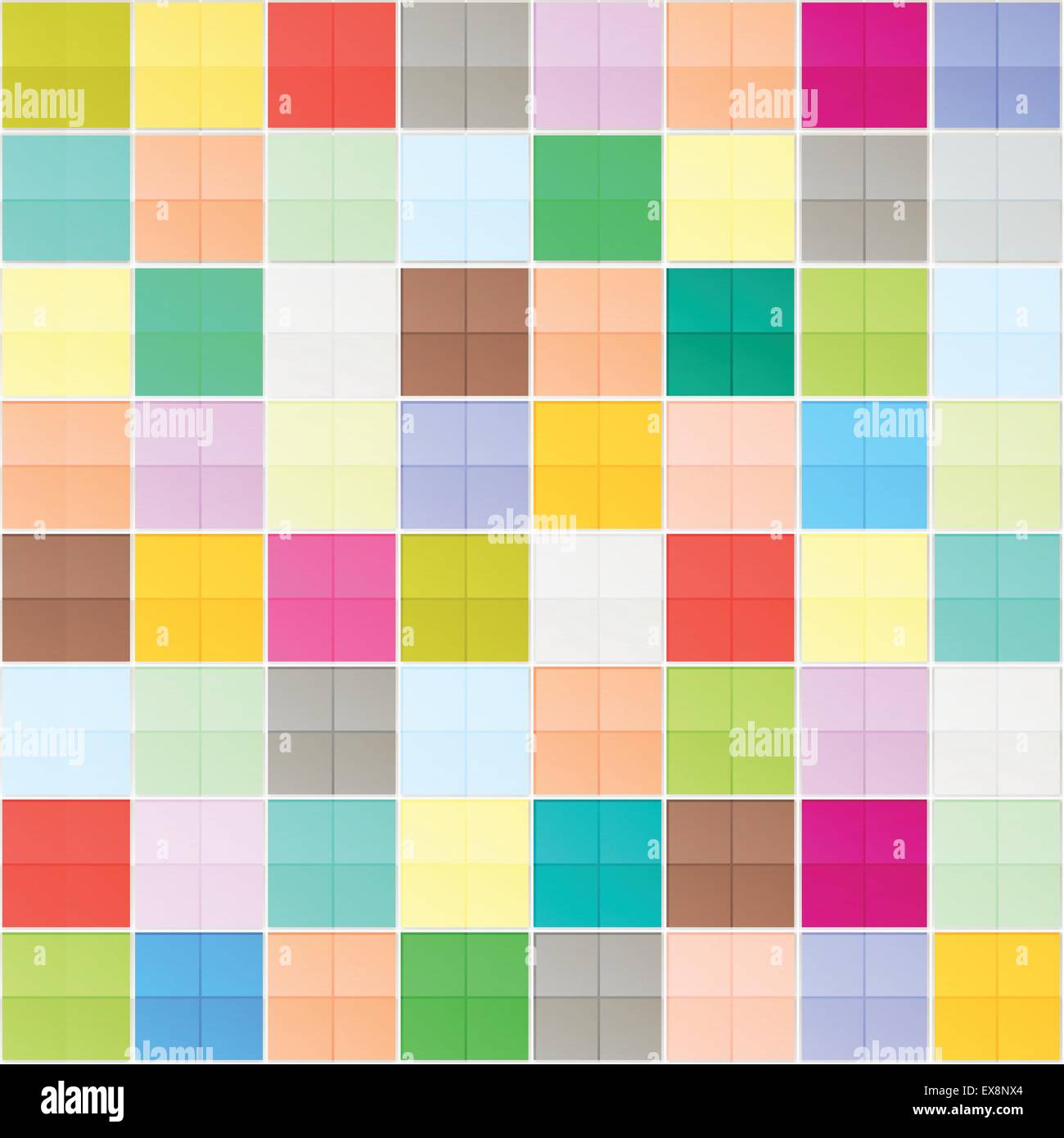 colorful squares mosaic seamless pattern. vector ceramic floor, abstract background Stock Vector