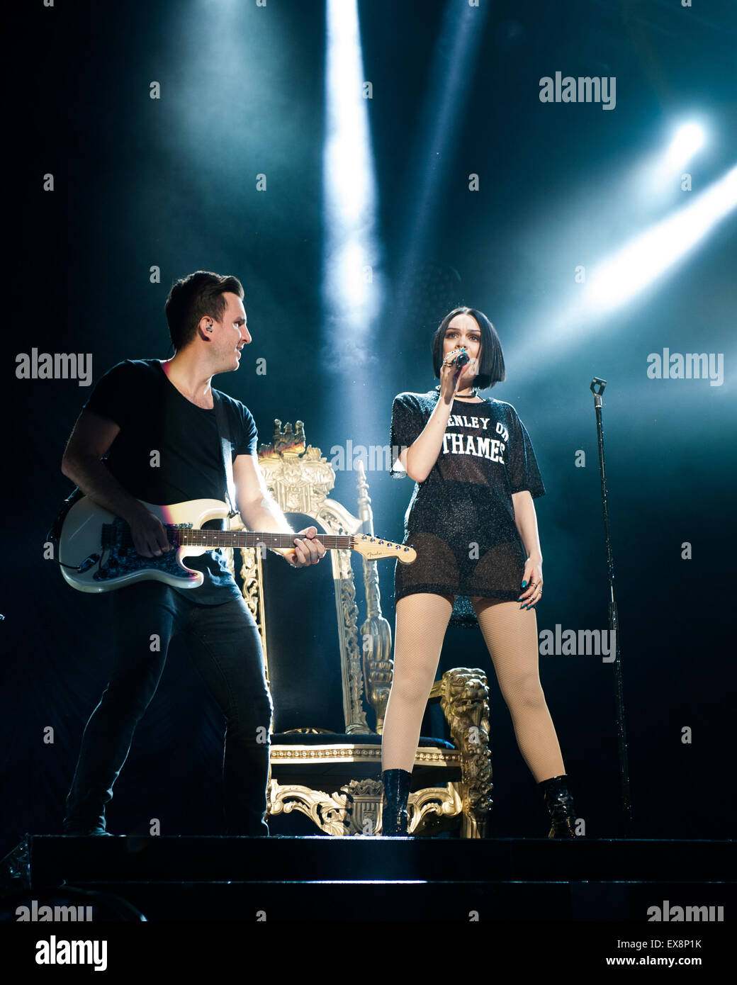 Jessie J appearing at the Henley Festival 2015 Stock Photo
