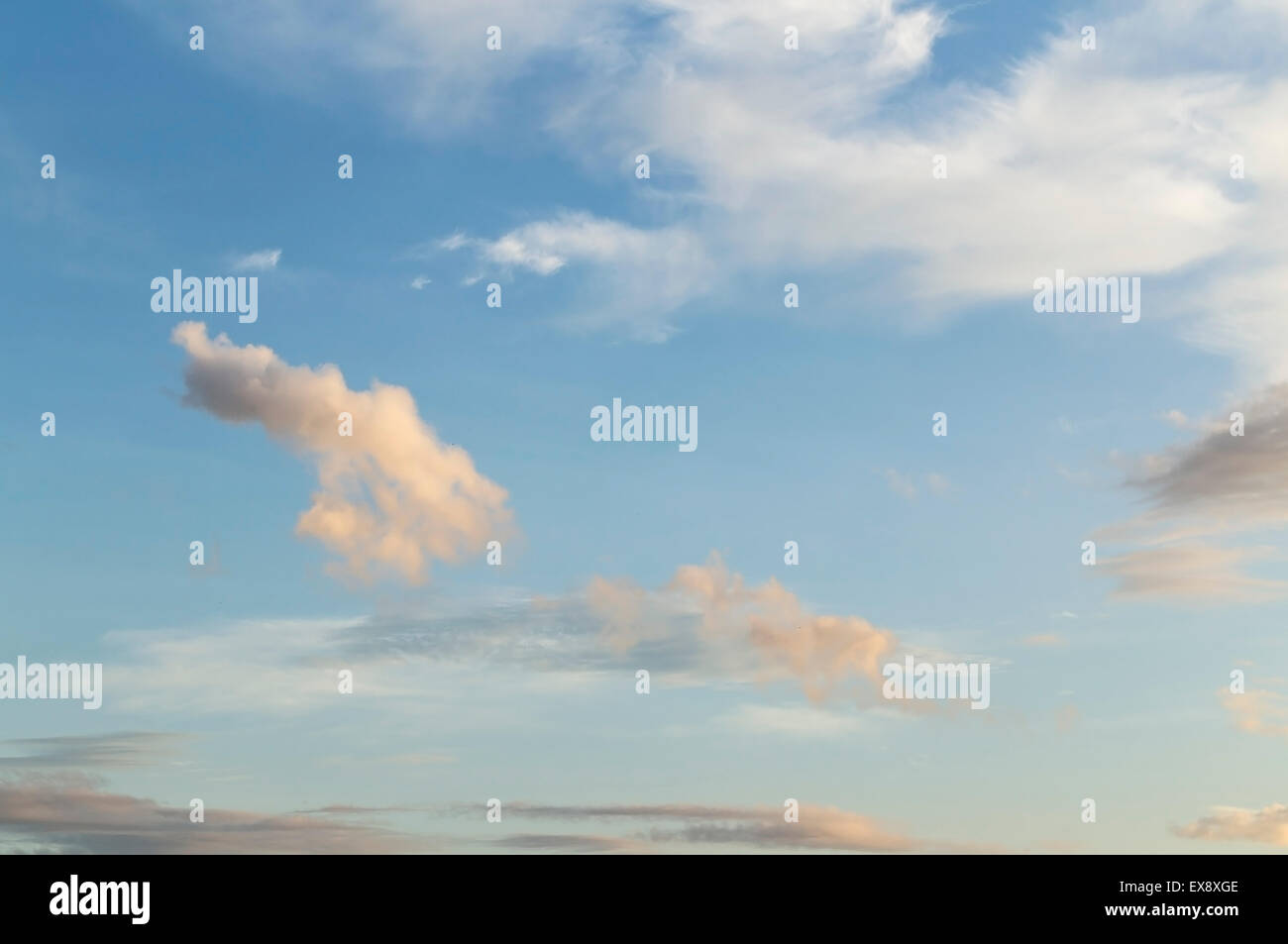 Sky with clouds at sunset Stock Photo - Alamy