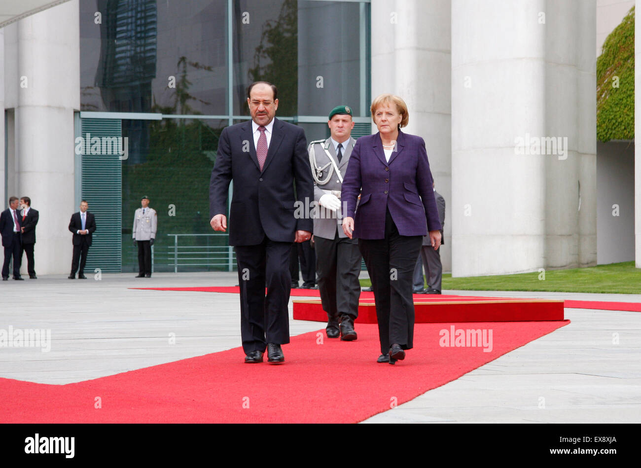 Nouri Al-Maliki, Angela Merkel  - Empfang des irakischen Ministerpraesidenten durch die Bundeskanzlerin mit militaerischen Ehren Stock Photo