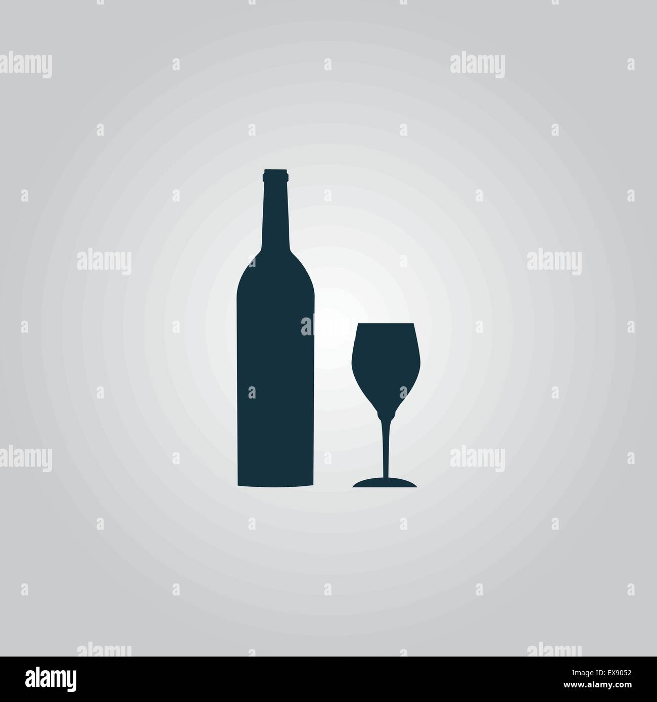 Bottle of wine and glass Stock Vector Image & Art - Alamy