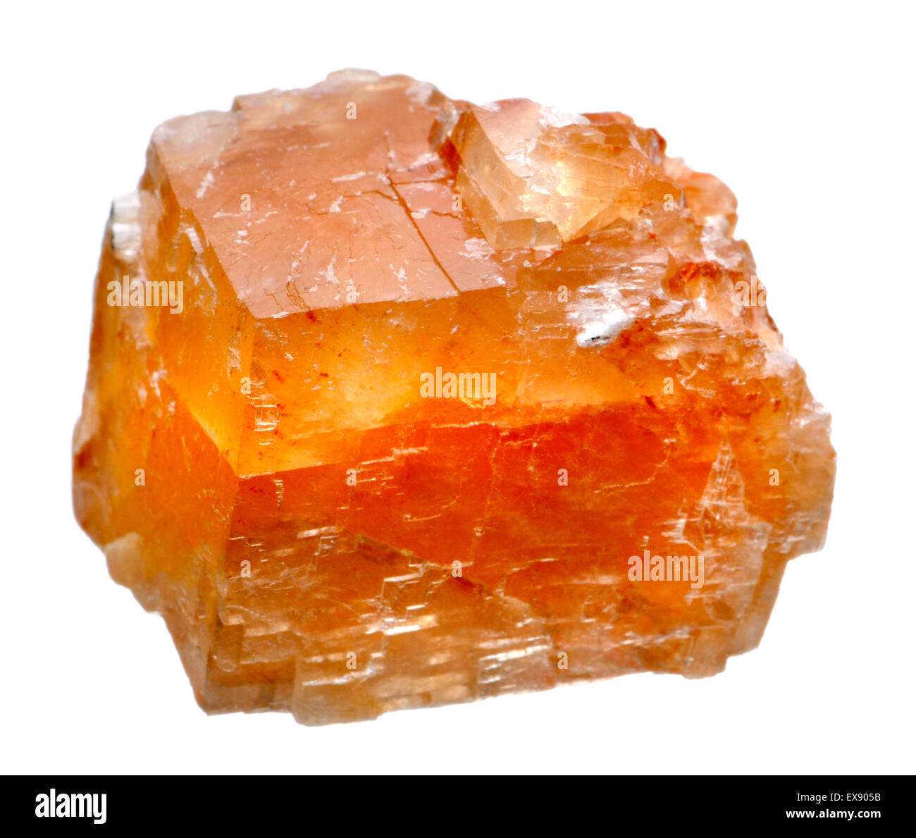 Red Calcite (from Mexico) Stock Photo