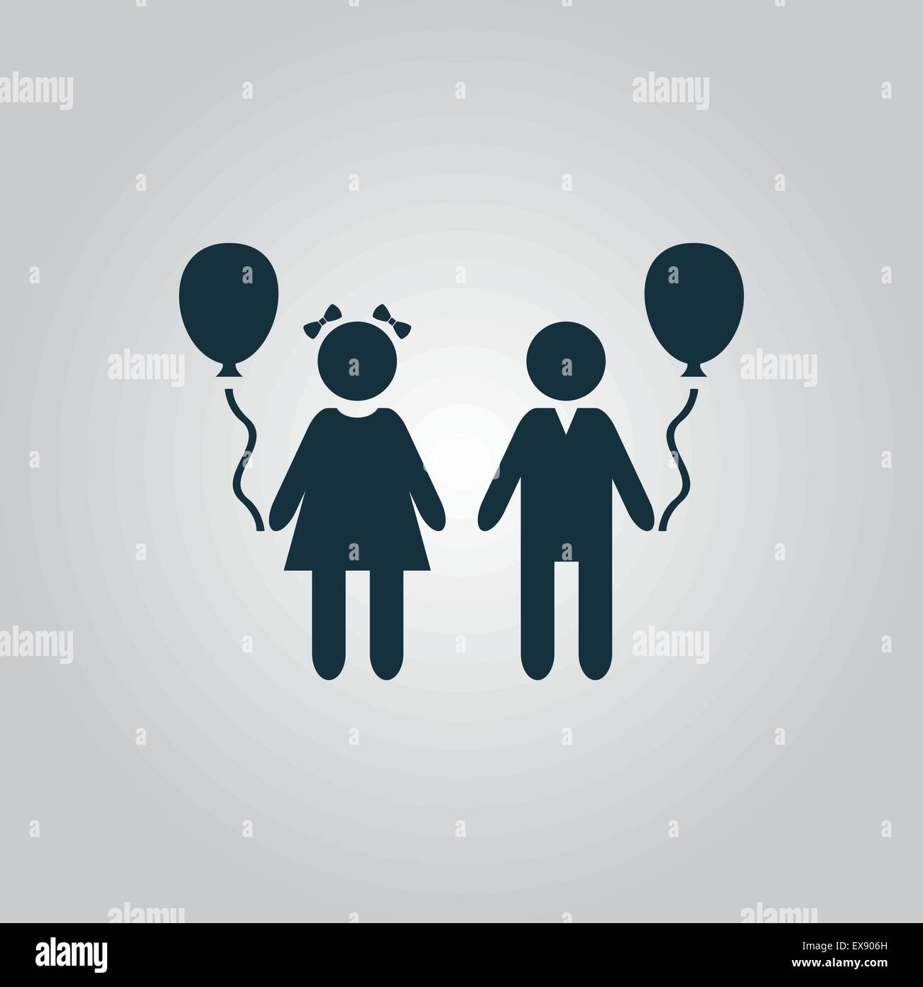 children and Balloon Stock Vector Image & Art - Alamy