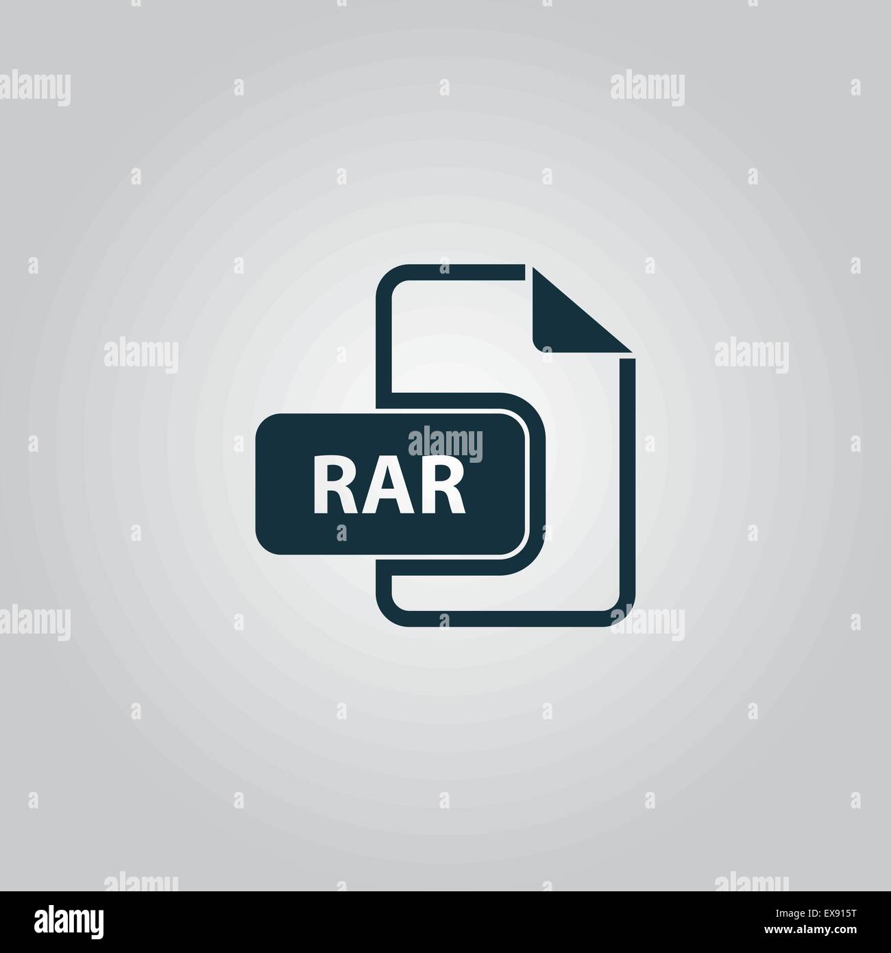 RAR file format icon vector. Stock Vector