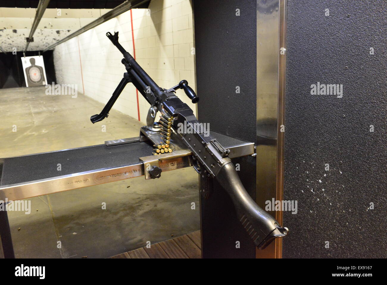 M240B Belt fed machine gun. Stock Photo