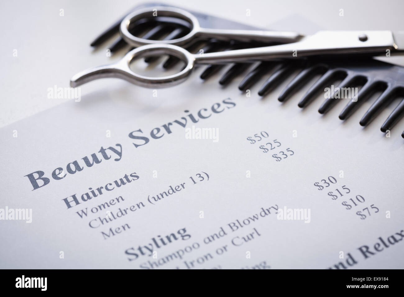 Hair salon list price hi-res stock photography and images - Alamy Hair salon list price hi-res stock photography and images - Alamy