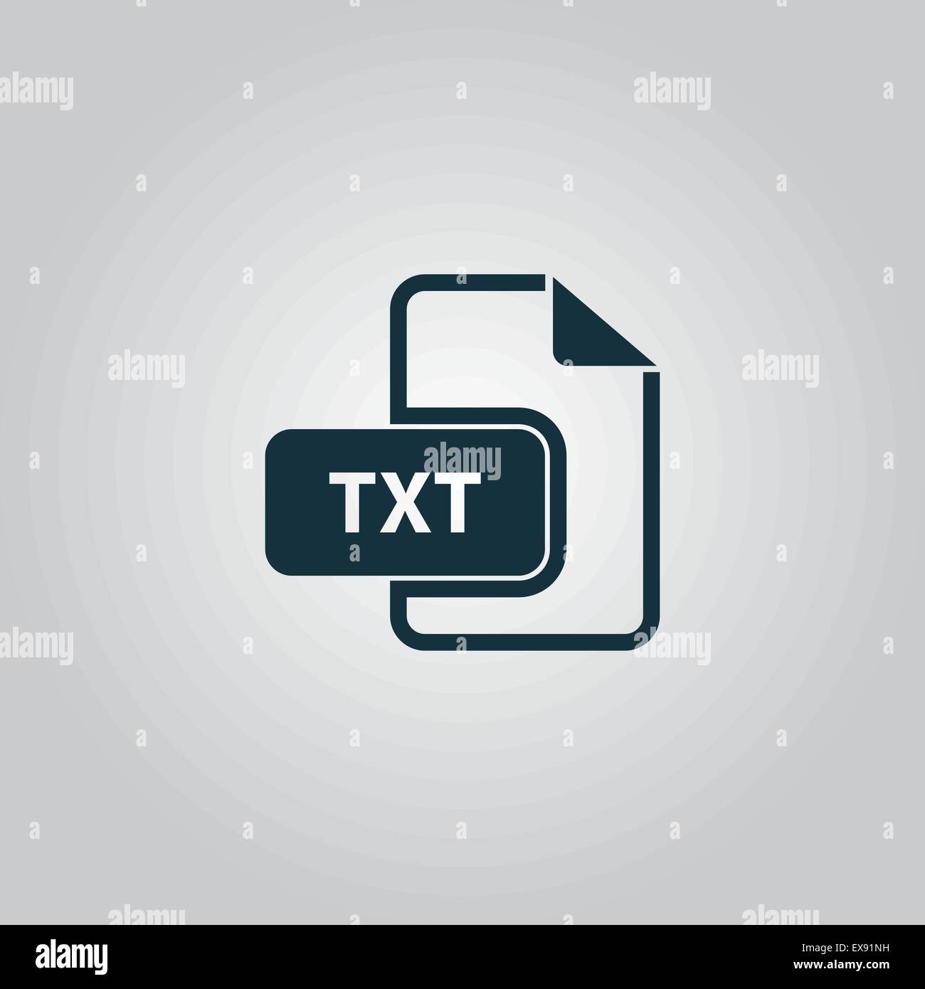 TXT text file extension icon. Stock Vector