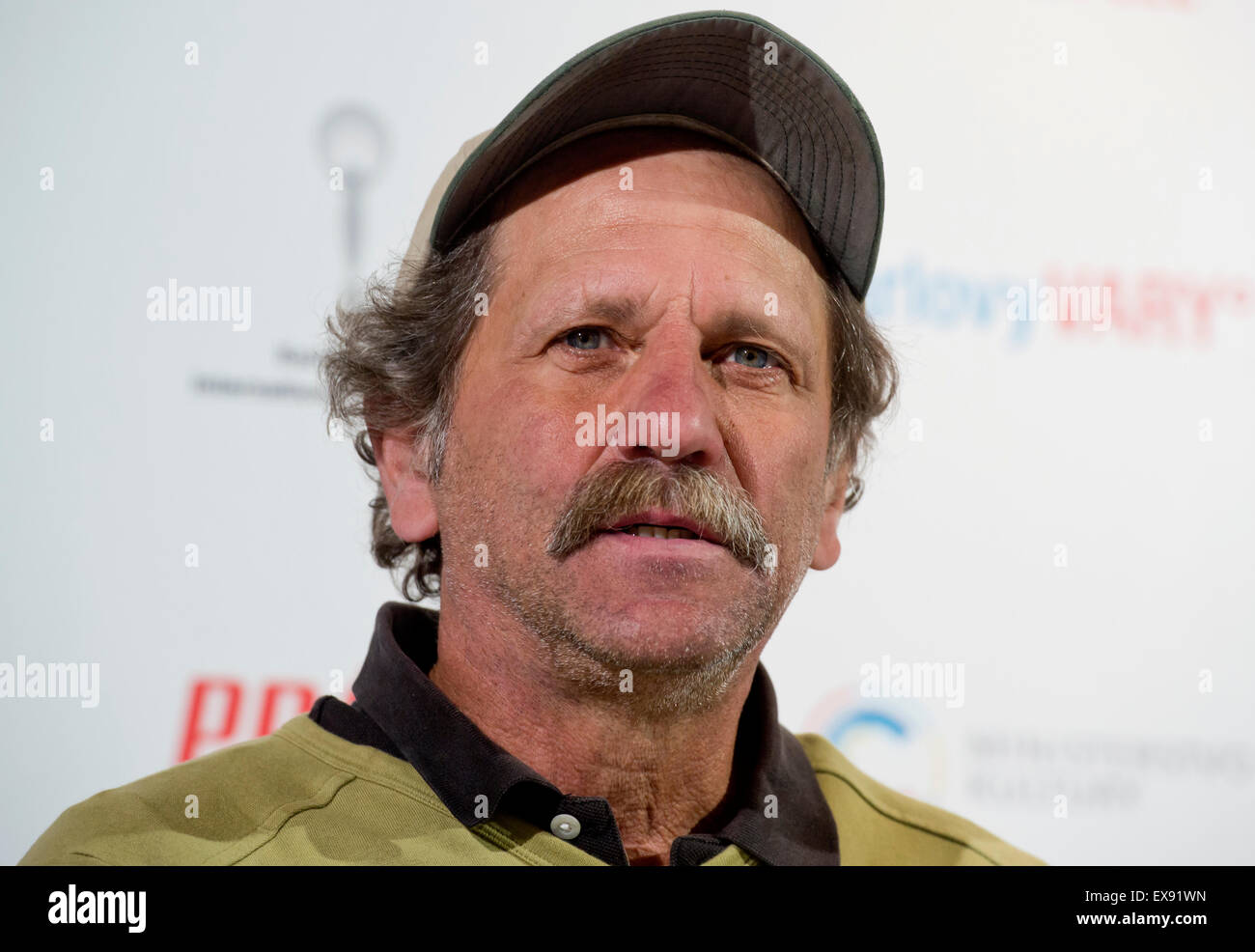 Karlovy Vary, Czech Republic. 9th July, 2015. Actor Bob Tarasuk arrived at the 50th International Film Festival to present the American film Bob and the Trees by director Diego Ongaro in Karlovy Vary, Czech Republic, July 9, 2015. Credit:  Vit Simanek/CTK Photo/Alamy Live News Stock Photo
