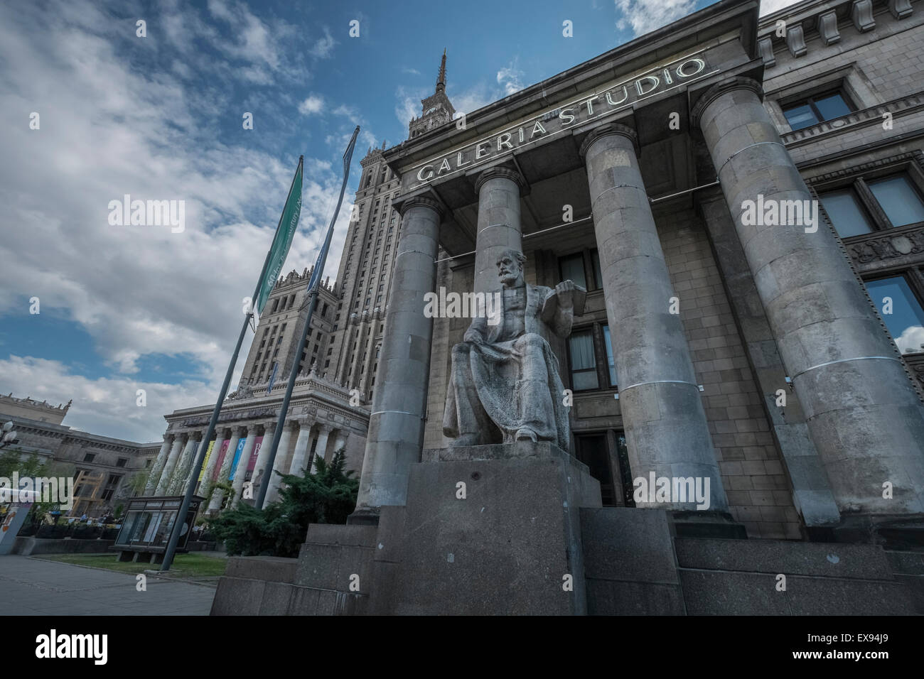 Palace of Culture and Science, Galeria Studio, Warsaw, Poland Stock Photo