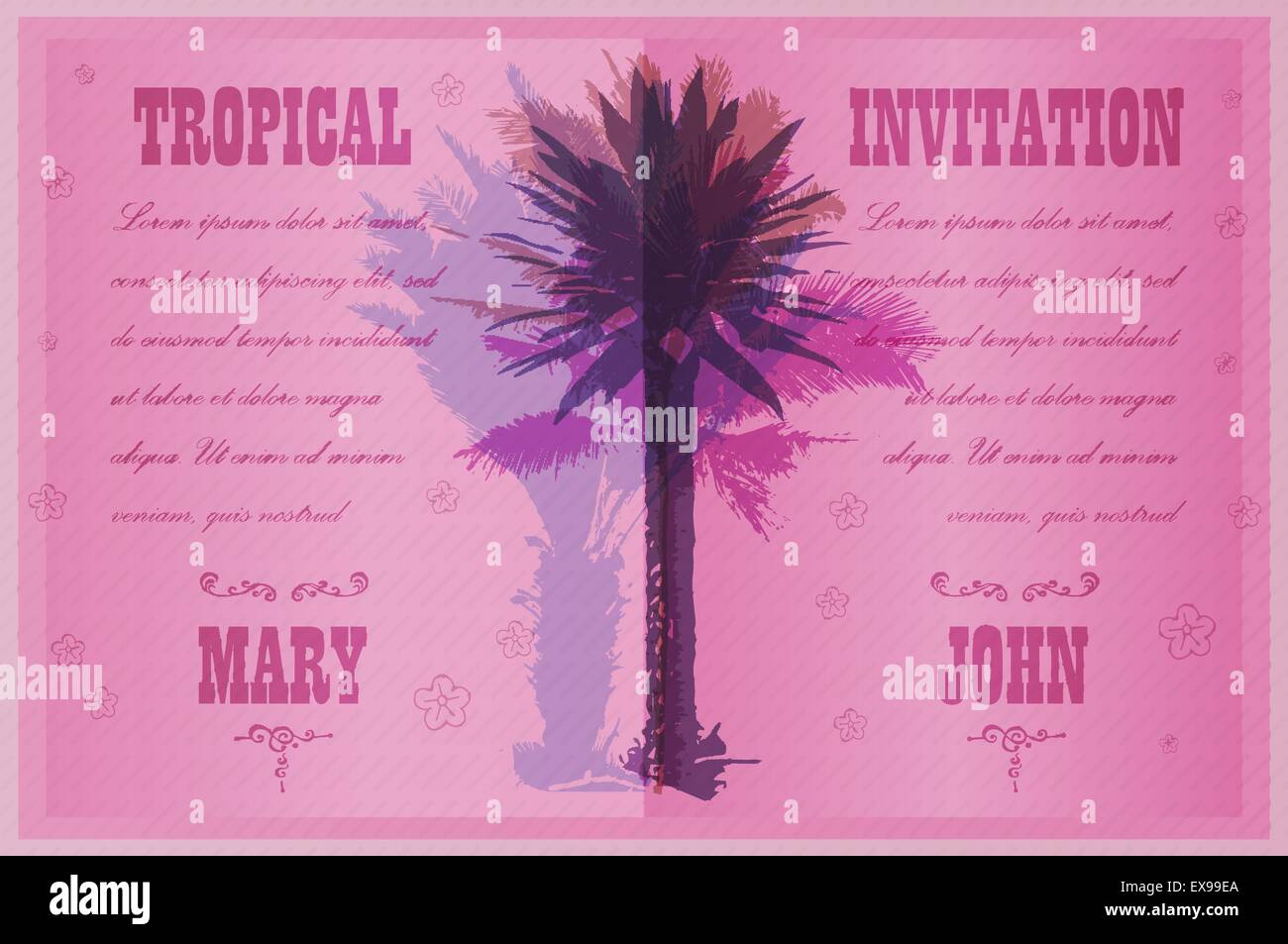 Template with palm trees Stock Vector Image &amp; Art - Alamy
