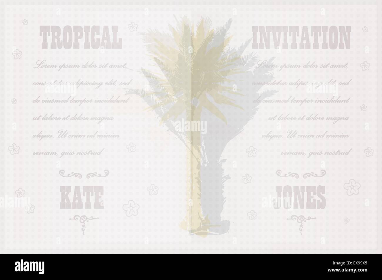Template with palm trees Stock Vector Image &amp; Art - Alamy