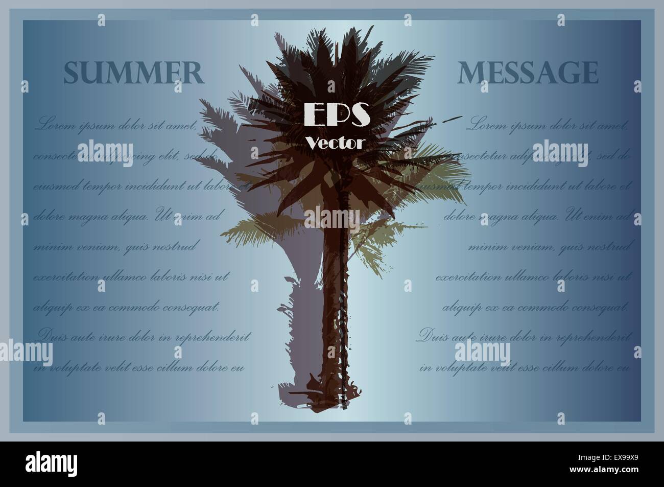 Template with palm trees Stock Vector Image &amp; Art - Alamy