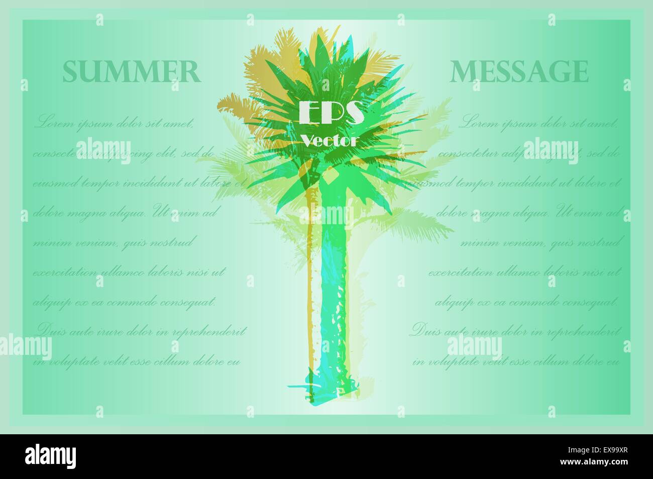 Template with palm trees Stock Vector Image &amp; Art - Alamy