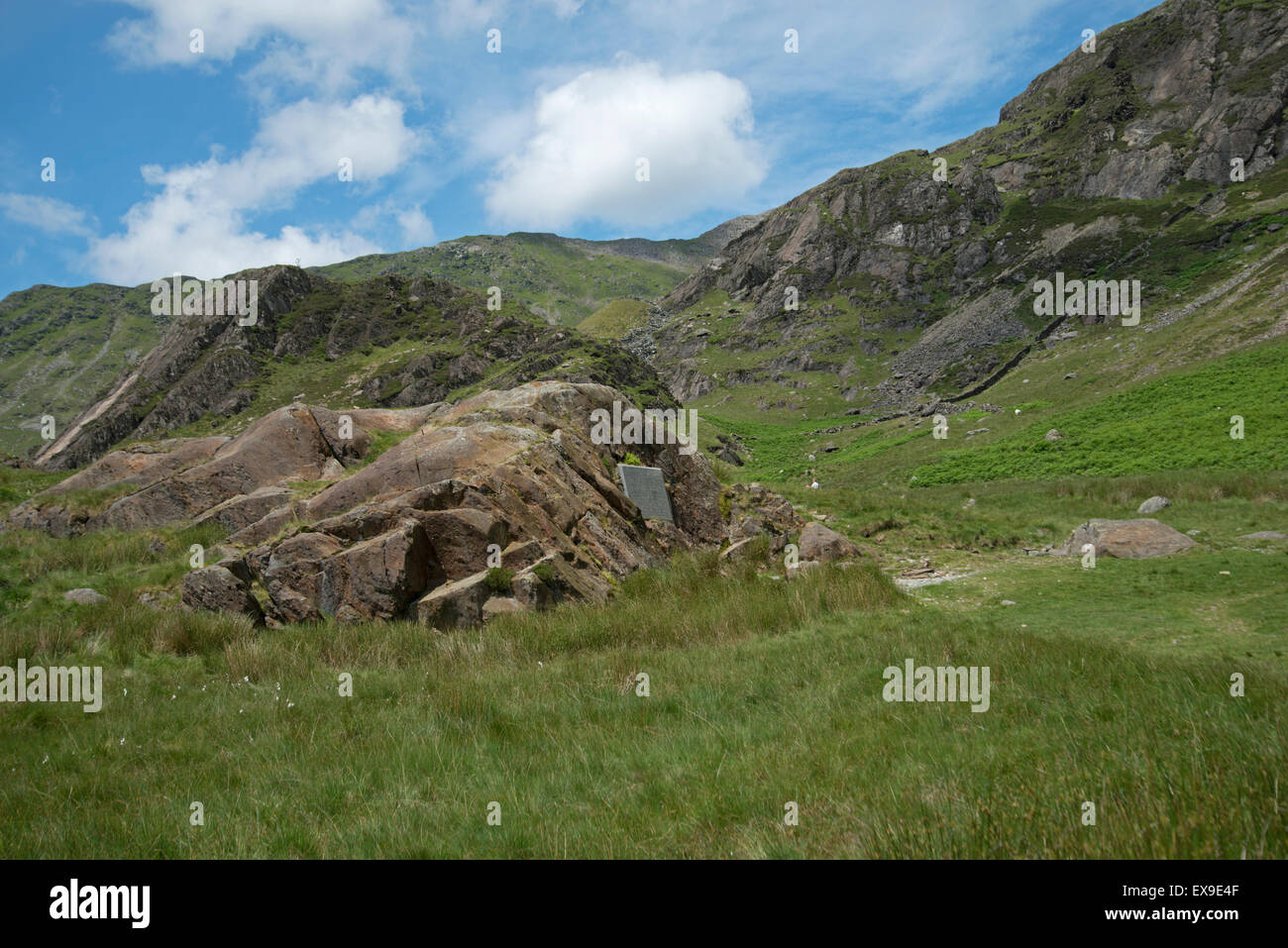 Gladstone Rock, Watkin Path, Snowdonia National Park, north Wales Stock