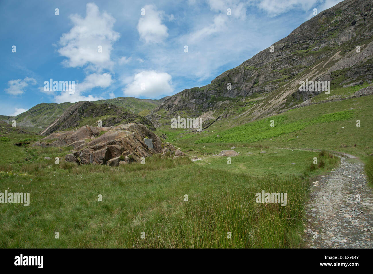 Gladstone Rock, Watkin Path, Snowdonia National Park, north Wales Stock