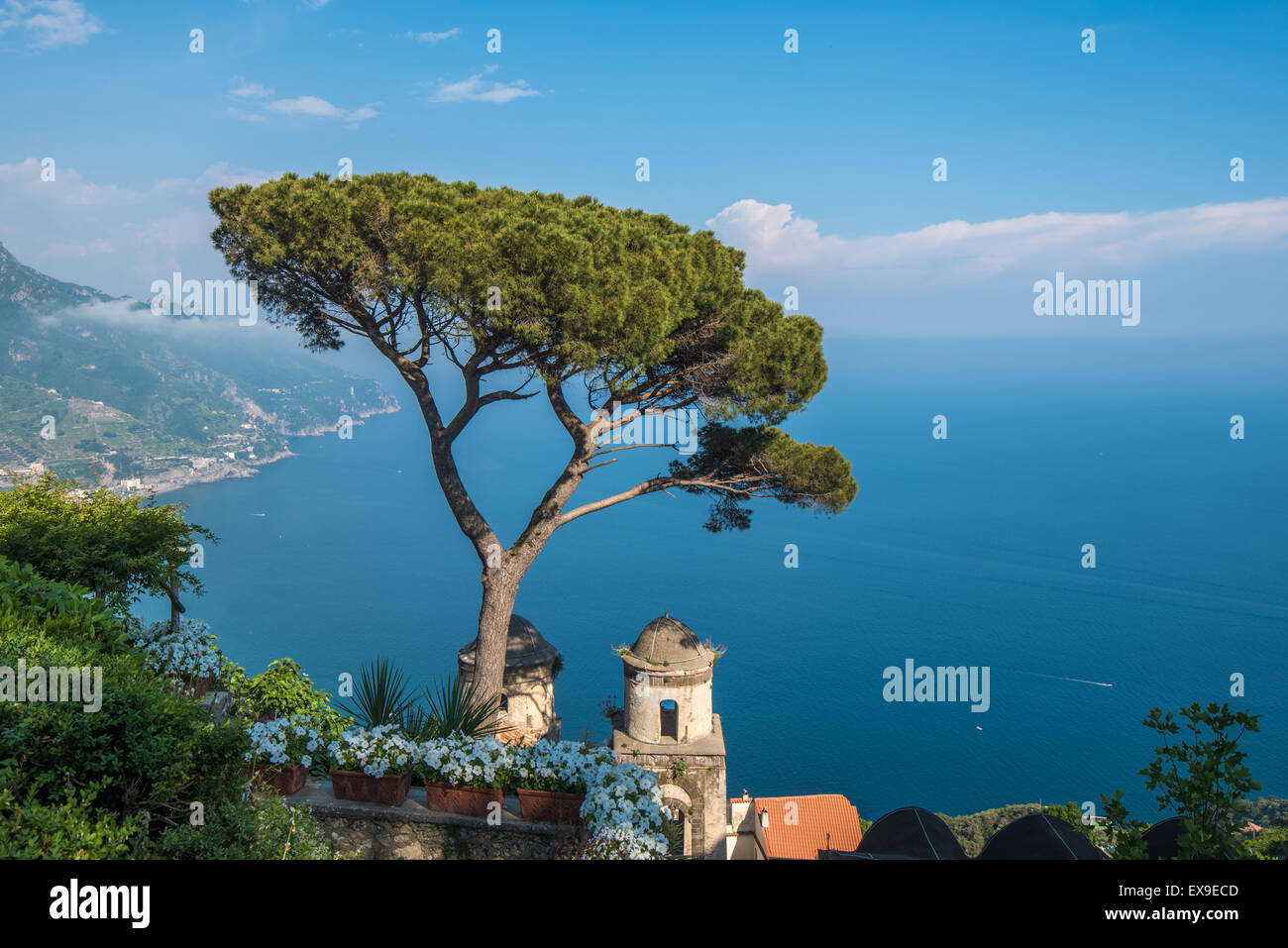 Villa Rufolo in Ravello town, Amalfi coast, Italy Stock Photo