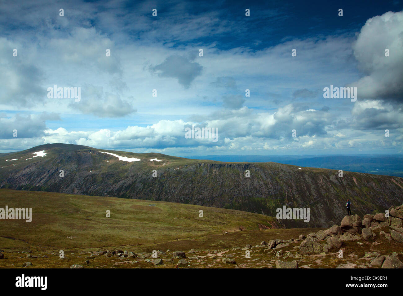 Cairn Gorm from the Munro summit of Bynack More, Cairngorm National ...