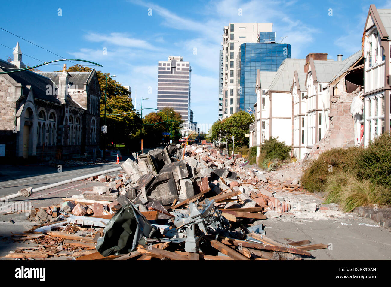 Christchurch Earthquake 2011 - New Zealand Stock Photo