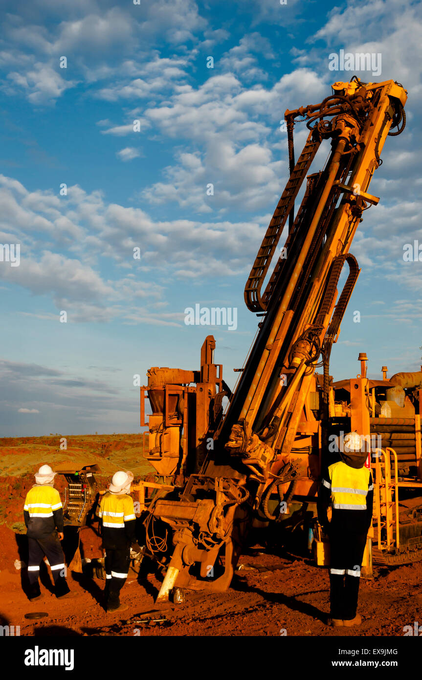 RC Exploration Drilling - Pilbara - Australia Stock Photo