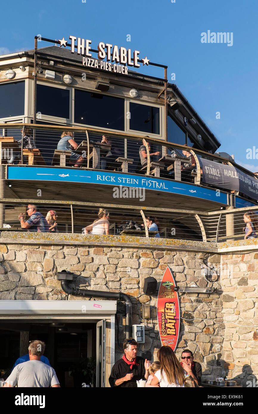 The Stable, a pizza restaurant at Fistral Beach in Newquay, Cornwall Stock Photo