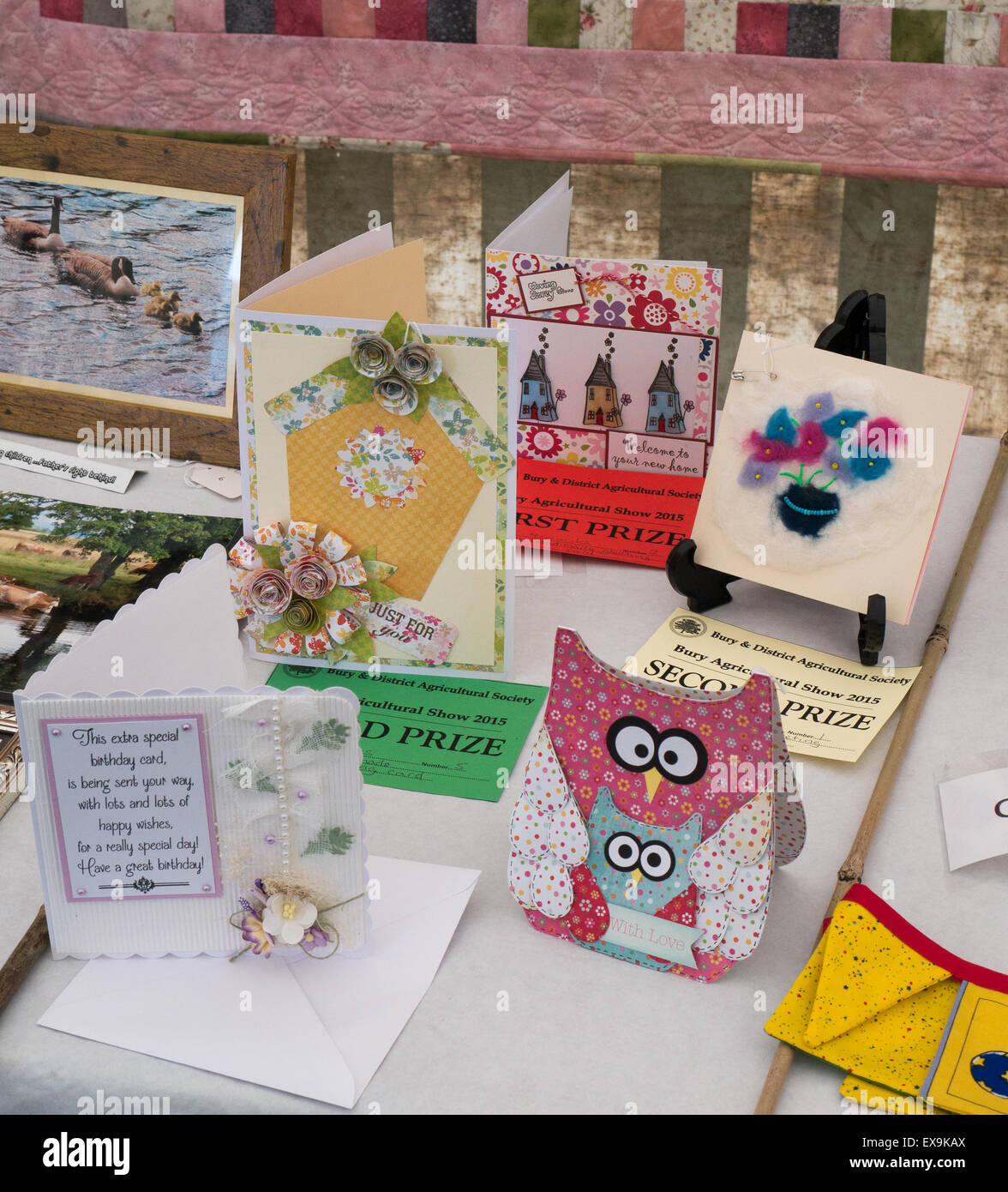greetings cards entered in agricultural show competition