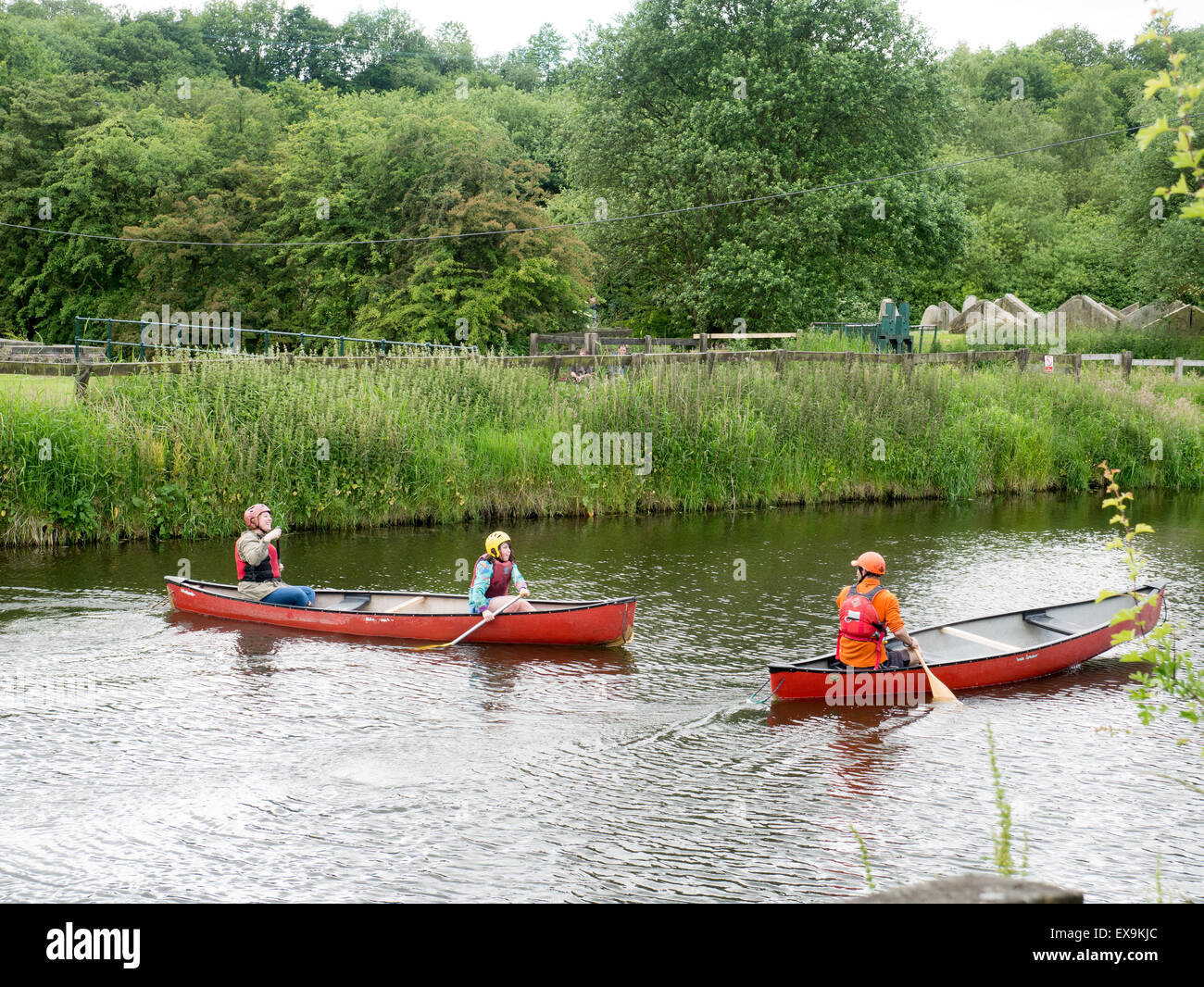 Canoe lesson Stock Photo