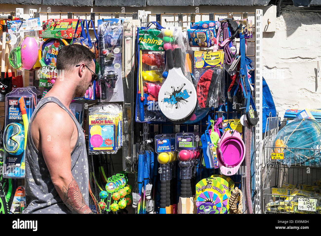 Beach Balls Seaside Shop Stock Photos & Beach Balls Seaside Shop Stock