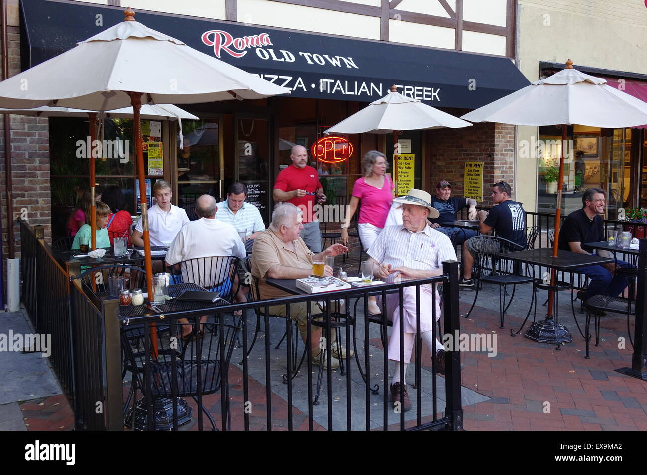 Diners gathered at Roma Old Town restaurant at the Old Town pedestrian