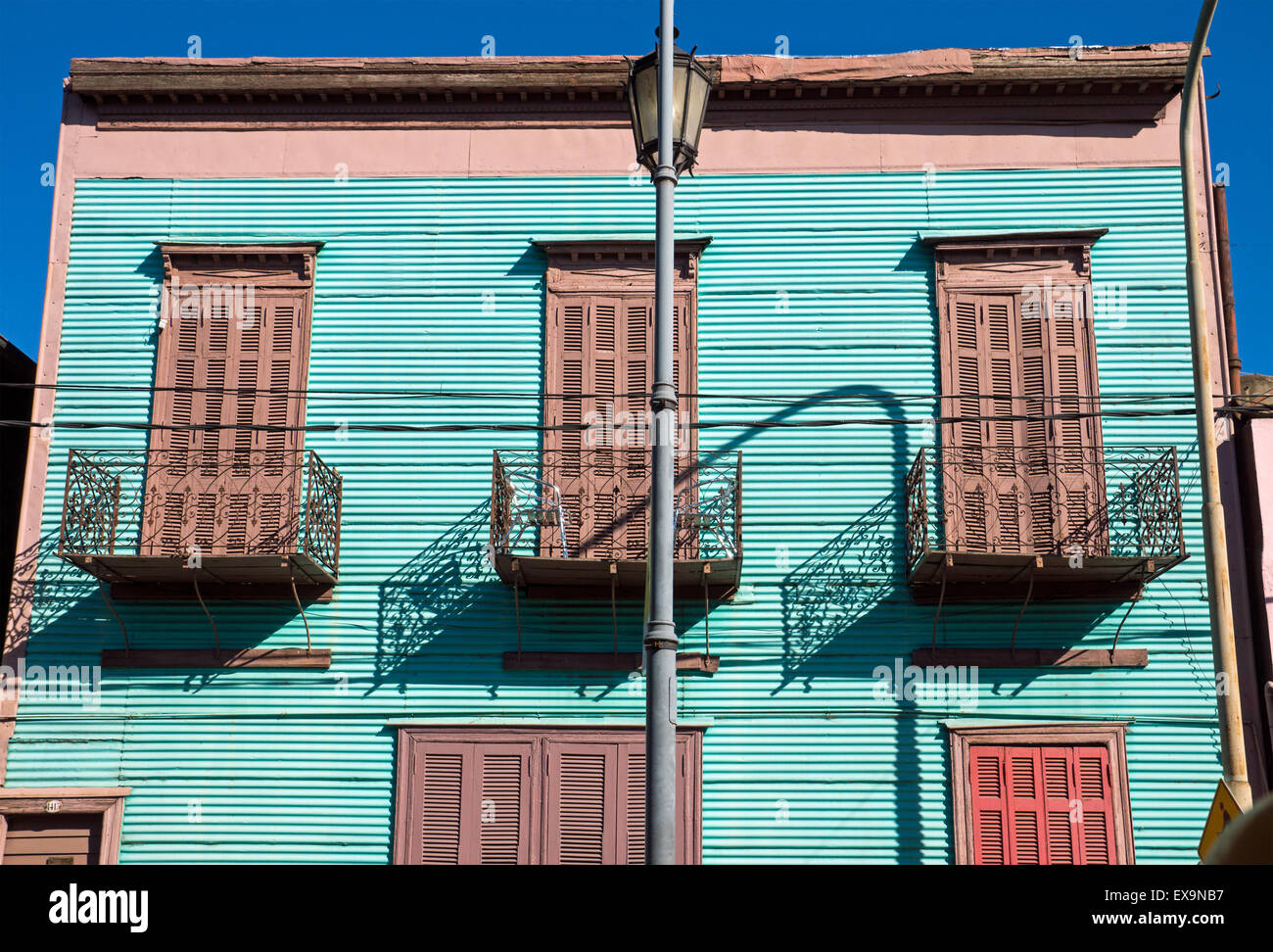 A typical house in La Boca district in Buenos Aires, Argentina Stock Photo