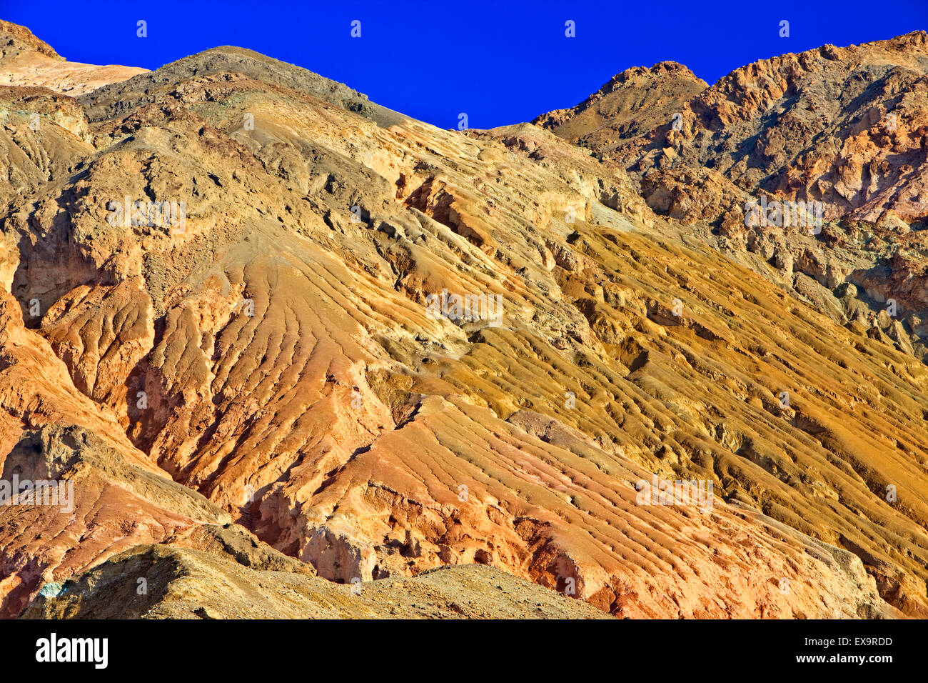 Face of Black Mountains with various colors of rock (different minerals