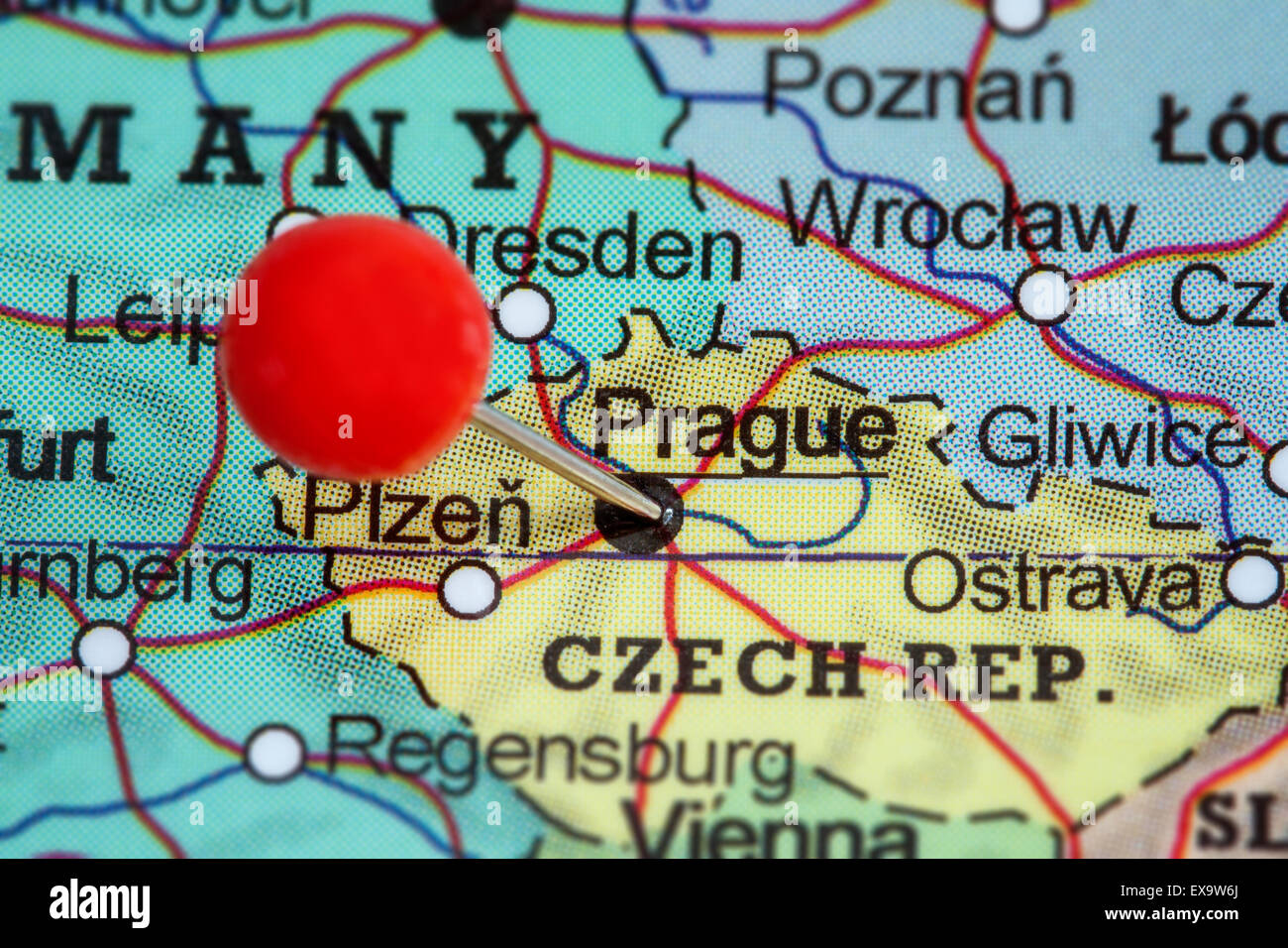 Map of prague czech republic