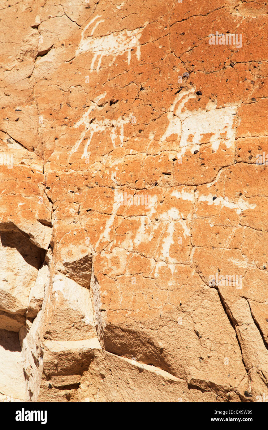 Petroglyphs along Emigrant Canyon Road, Death Valley National Park, California, USA Stock Photo