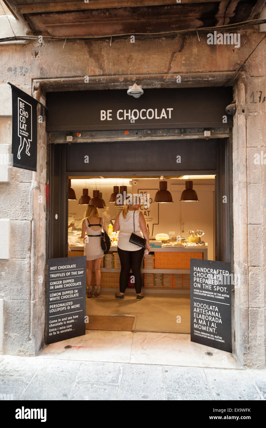 Be Chocolate shop, Barcelona, Spain Europe Stock Photo Alamy