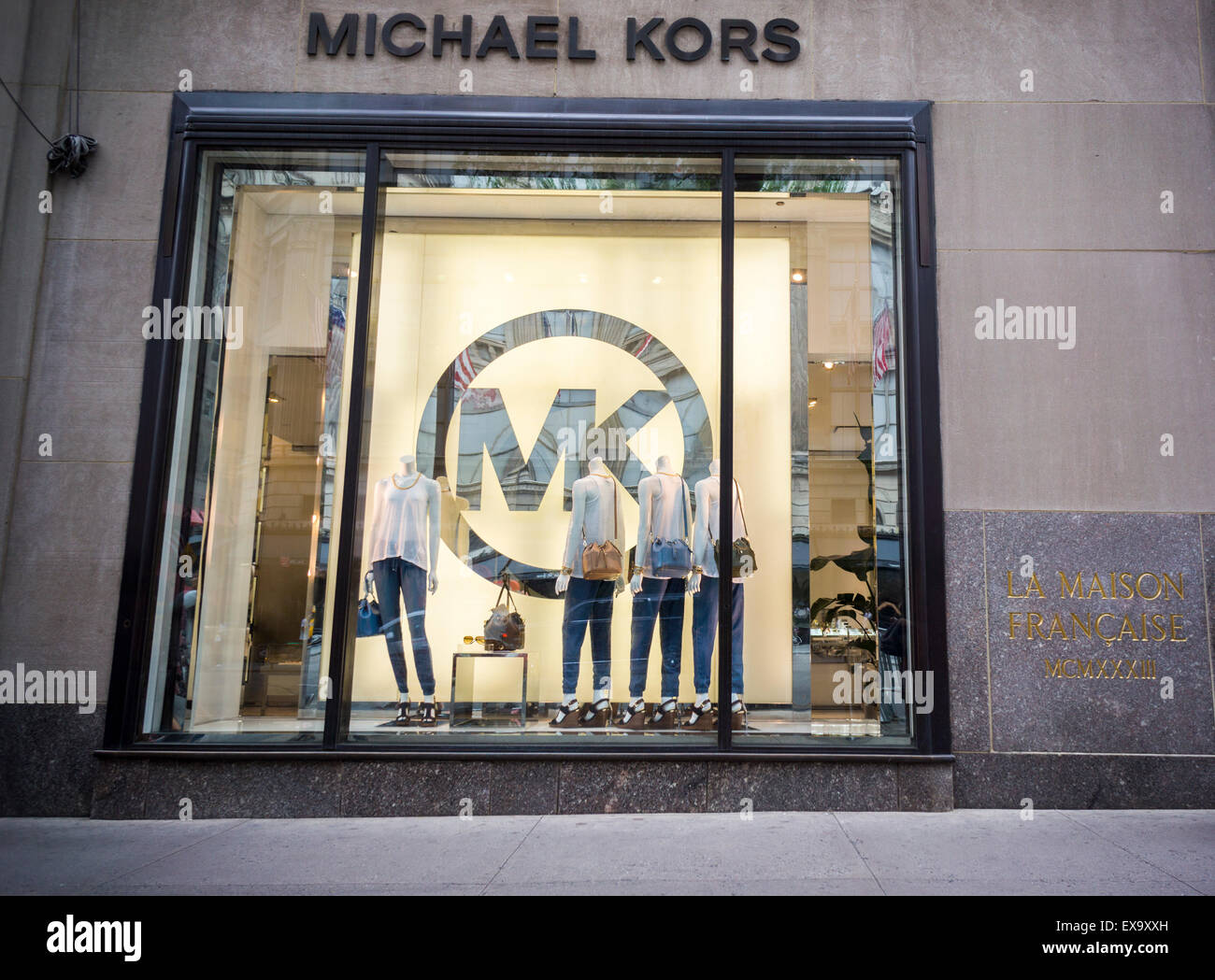 A Michael Kors  store in Rockefeller Center in New York on Thursday, July 9, 2015.  (© Richard B. Levine) Stock Photo