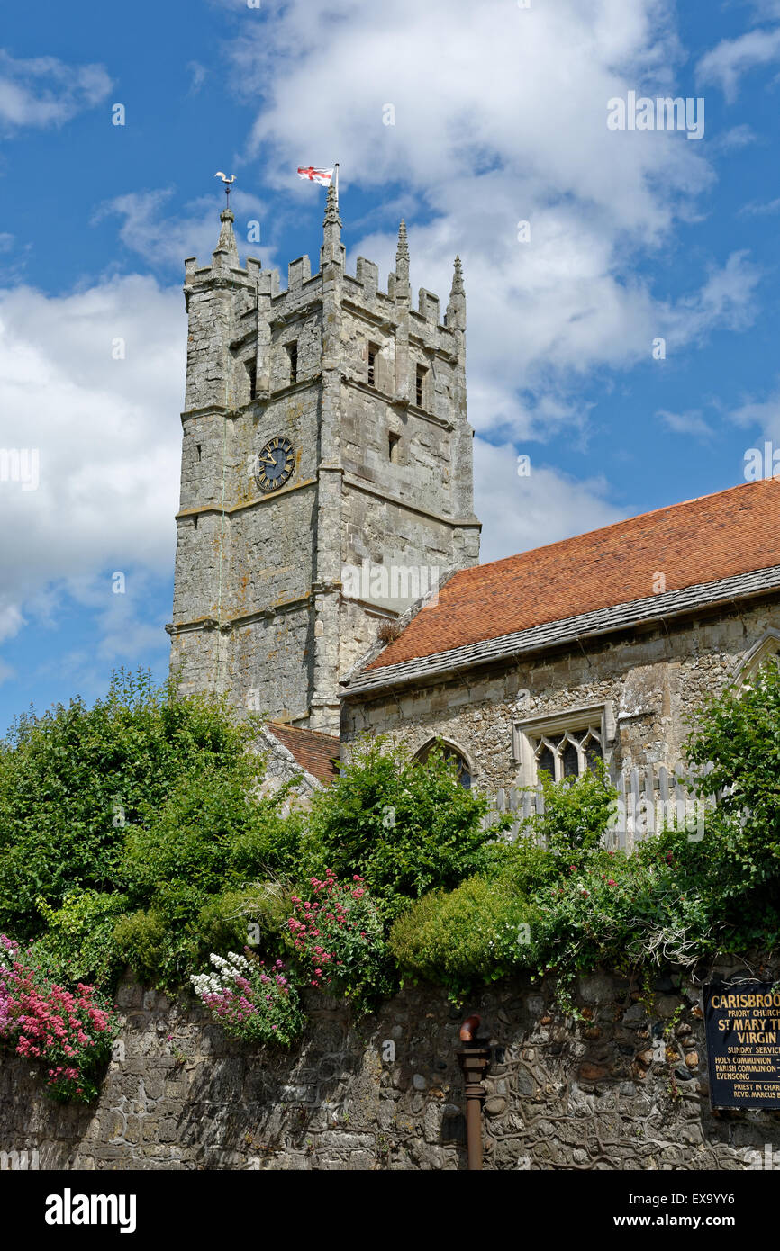 St. Mary's Church, Carisbrooke, nr Newport, Isle of Wight, England, UK, GB. Stock Photo