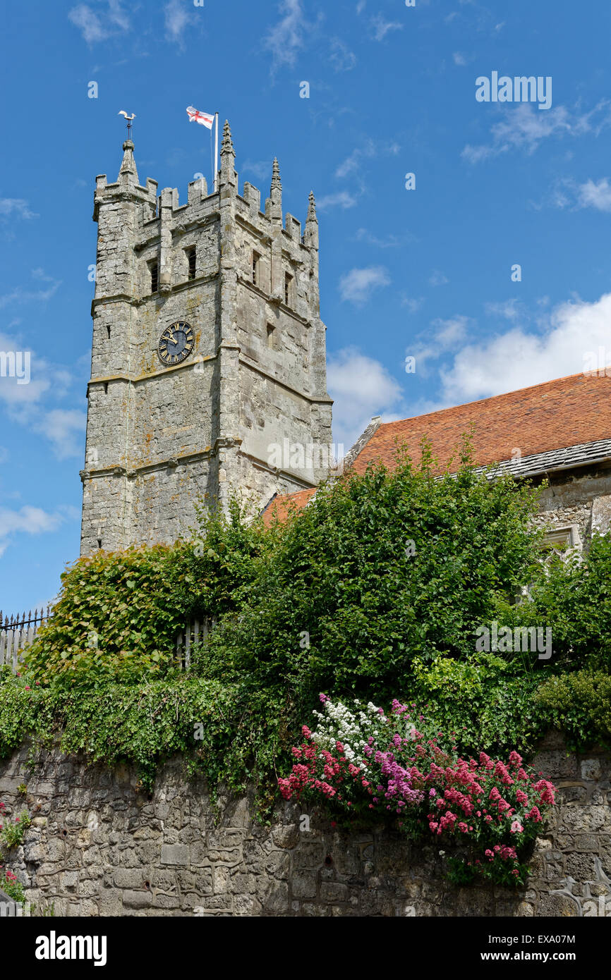 St. Mary's Church, Carisbrooke, nr Newport, Isle of Wight, England Stock Photo