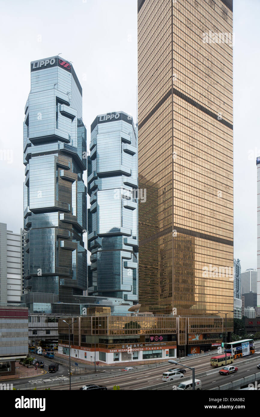China, Hong Kong, Lippo Centre Towers and Far East Financial Centre