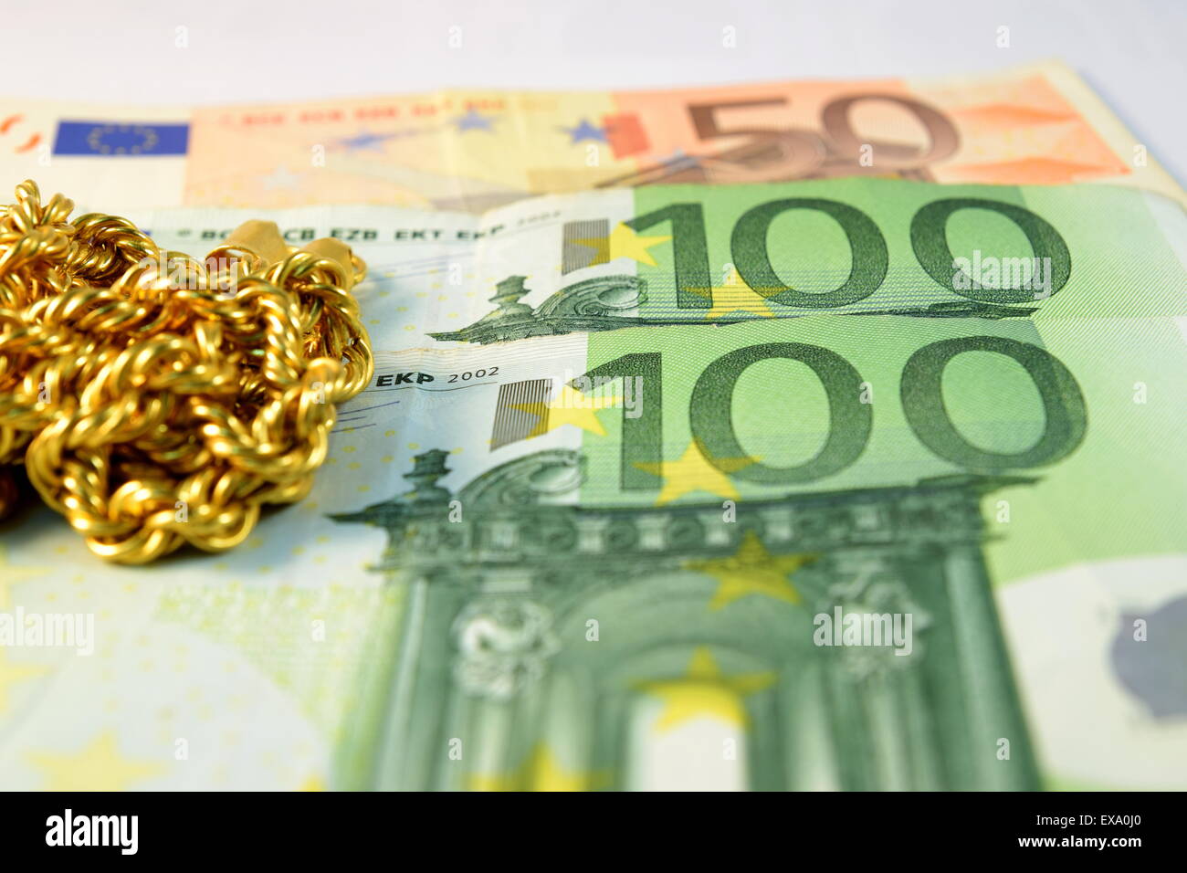Close up of Various currency notes and coins from different countries ...
