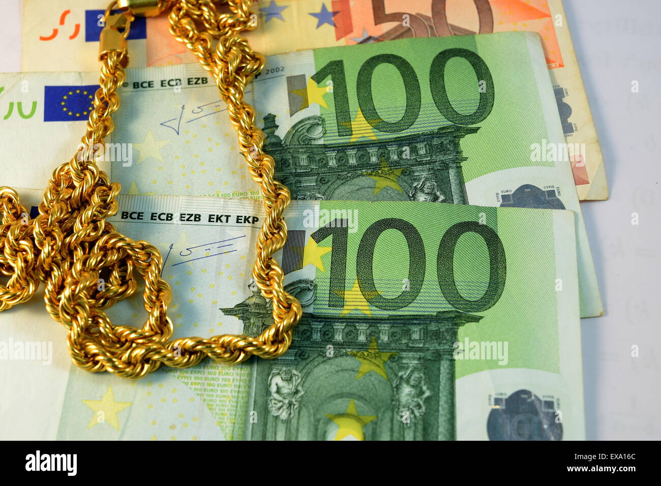 Close up of Various currency notes and coins from different countries ...