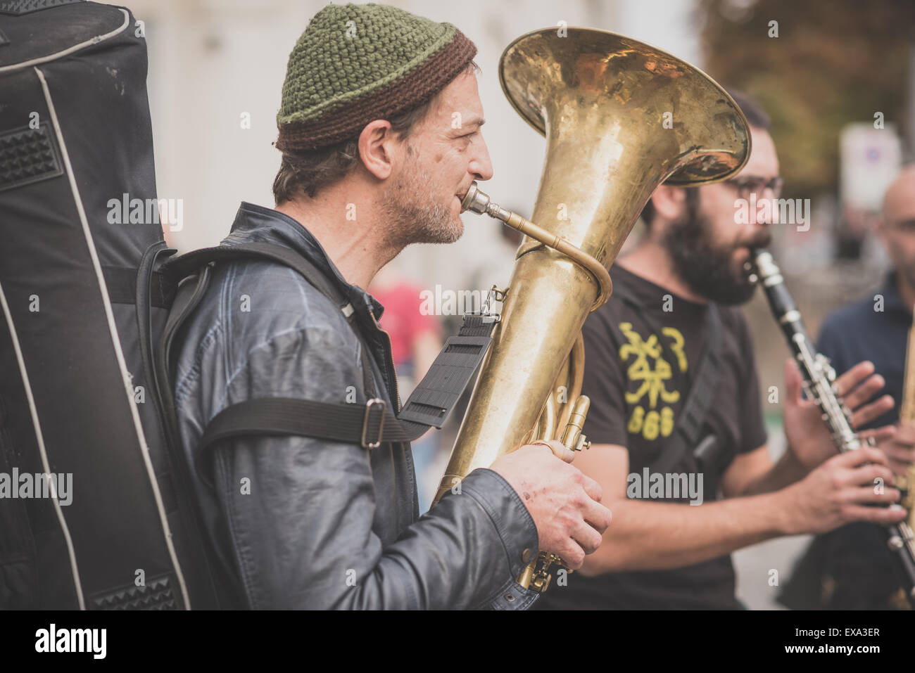 MILAN, ITALY OCTOBER 11 demonstration held in Milan october 11, 2014